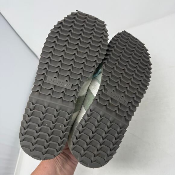 J. Crew Light Mint Green Color Block Brogue Suede Trainer Sneakers Womens Size 6 - Picture 9 of 11